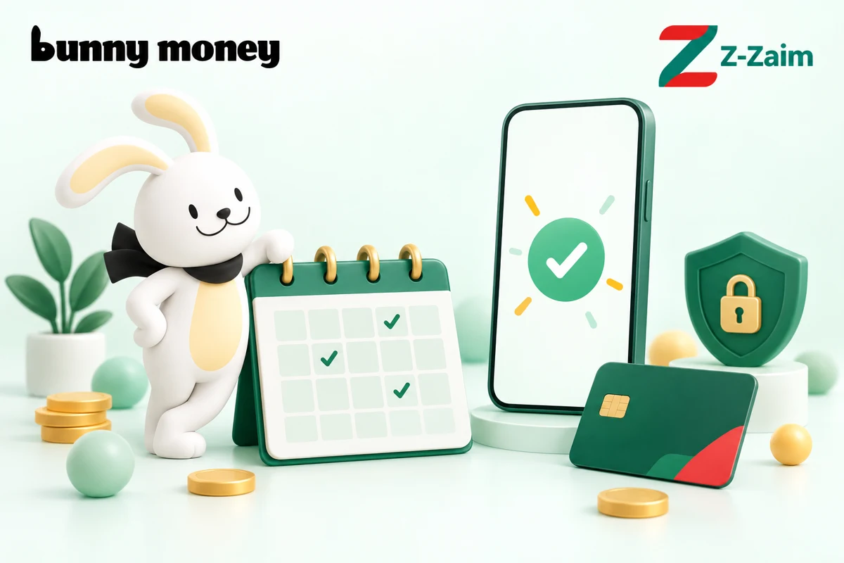 BunnyMoney — личный кабинет и погашение займа, иллюстрация Z-Zaim