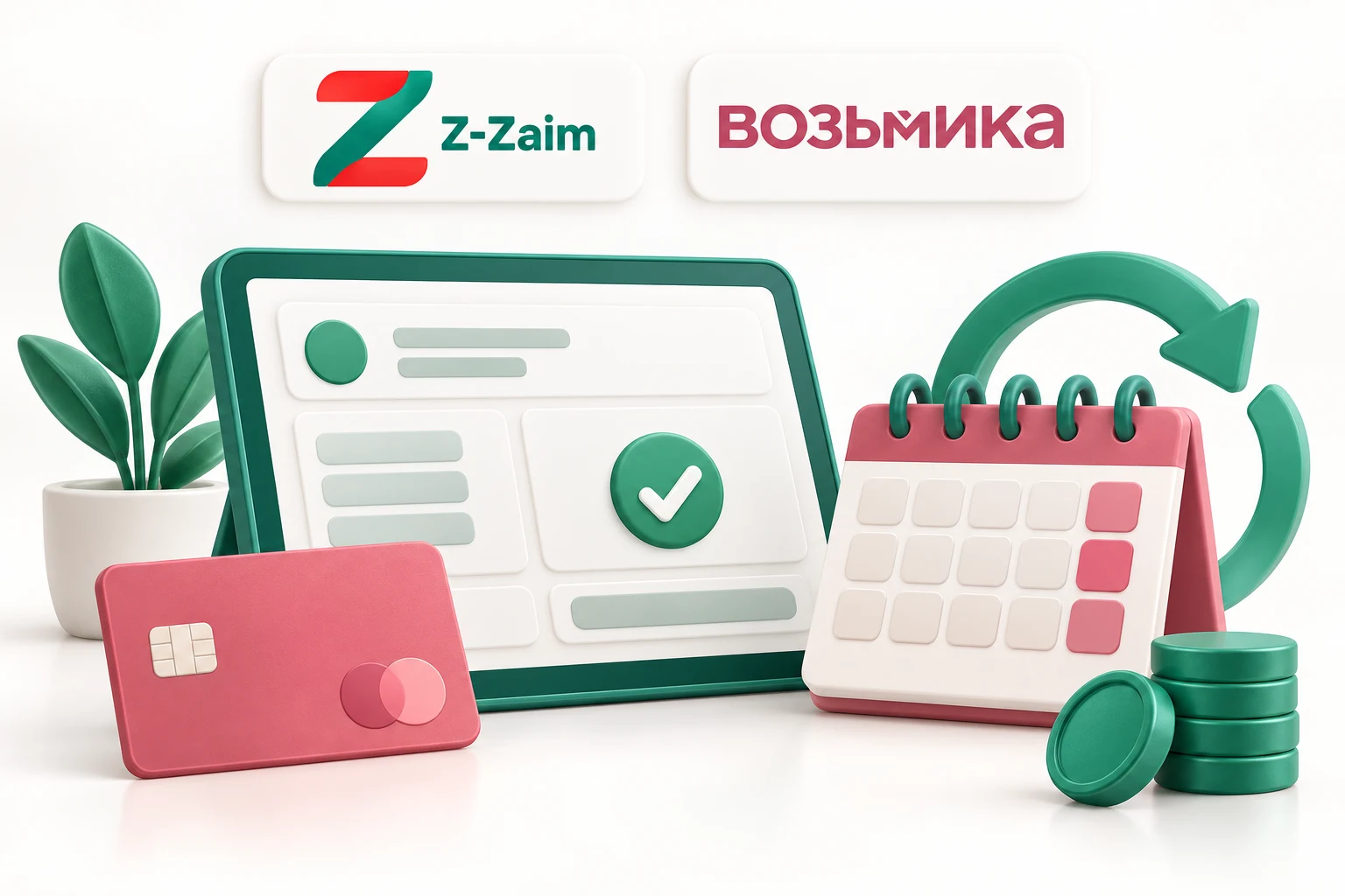 Личный кабинет и планирование платежей Возьмика — иллюстрация Z-Zaim